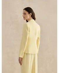Hobbs London Women's Adalee Linen Tailored Blazer