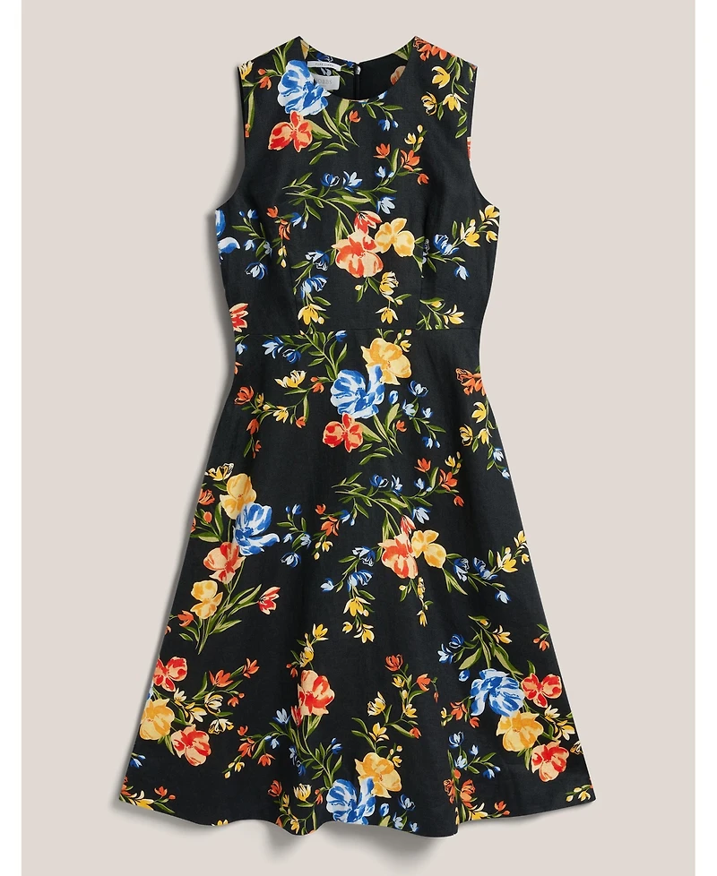 Hobbs London Women's Twitchill Sleeveless Printed Midi Dress