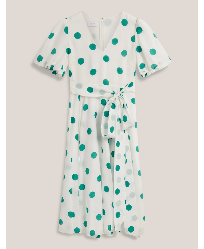 Hobbs London Women's Barrington Polka Dot Midi Dress