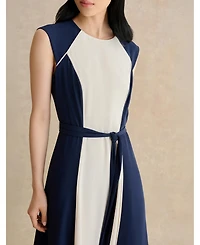 Hobbs London Women's Andrea Colour Block Midi Dress