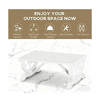 flynama 2-Person Wooden Wagon Wheel Outdoor Bench, 550 lbs