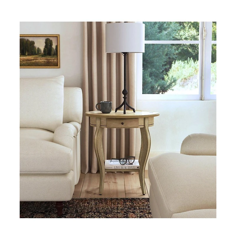 Butler Specialty Jeanette Oval Wood Side Table