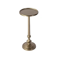 Butler Specialty Astoria 10 in. W Round Metal Pedestal Base End Table