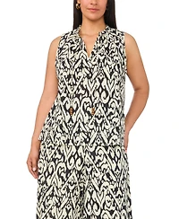 Vince Camuto Plus Size V-Neck Sleeveless Flowy Shell Top