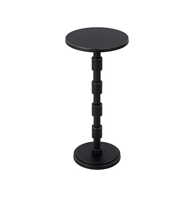 Butler Specialty Delano 10 in. W Round All Metal Pedestal Base End Table