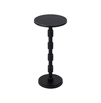 Butler Specialty Delano 10 in. W Round All Metal Pedestal Base End Table