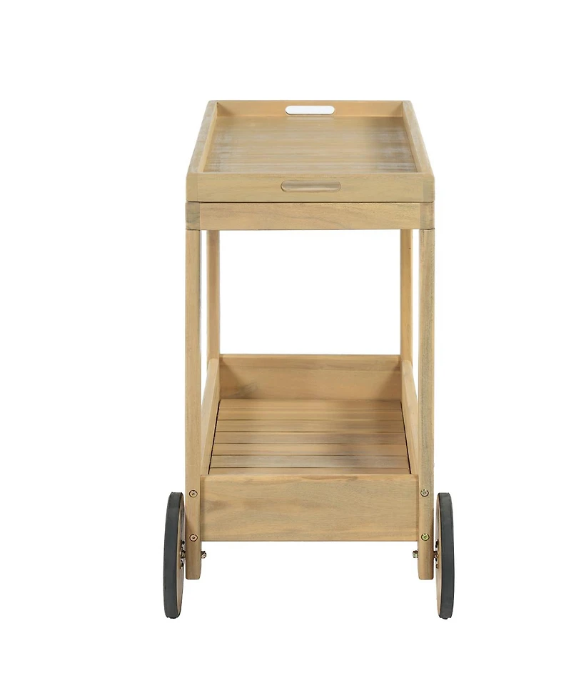 Streamdale Furniture Saratoga Outdood Rolling Bar Cart