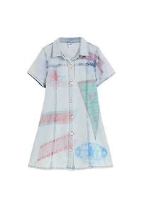 Desigual Girls's Printed denim dress