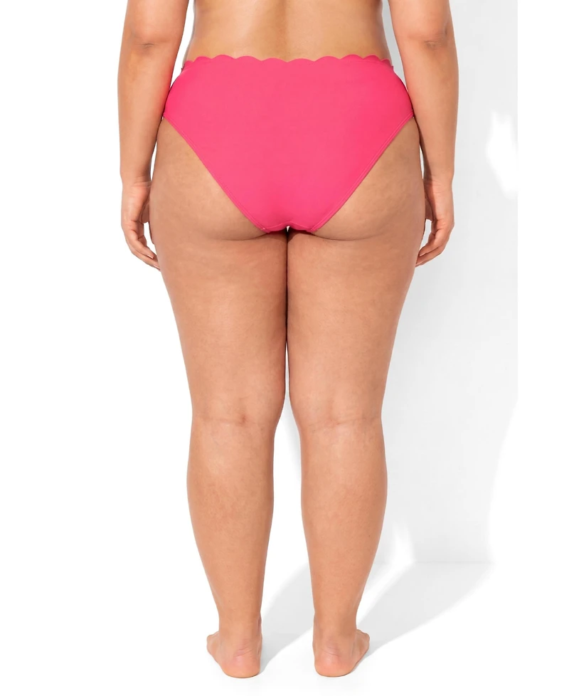 Swimsuits for All Women's Scallop Trim Swim Brief