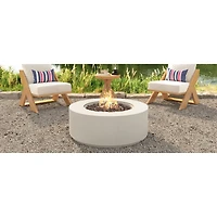 Streamdale Furniture 38.2 inch Round Propane Fire Pit Table with Faux Stone Finish, 50,000 Btu