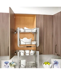 Rev-a-Shelf 24" Kitchen Pulldown Wall Cabinet Shelf System, Chrome, 5PD-24CRN
