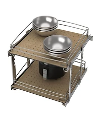 Rev-a-Shelf Two-Tier Solid Bottom Pullout Base Cabinet Organizer, 54BK-21SC-2-1