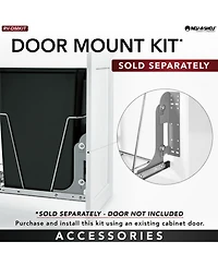 Rev-a-Shelf Pullout 50 qt. Sliding Trash Can for Kitchen, White, Rv-12PB-50 S
