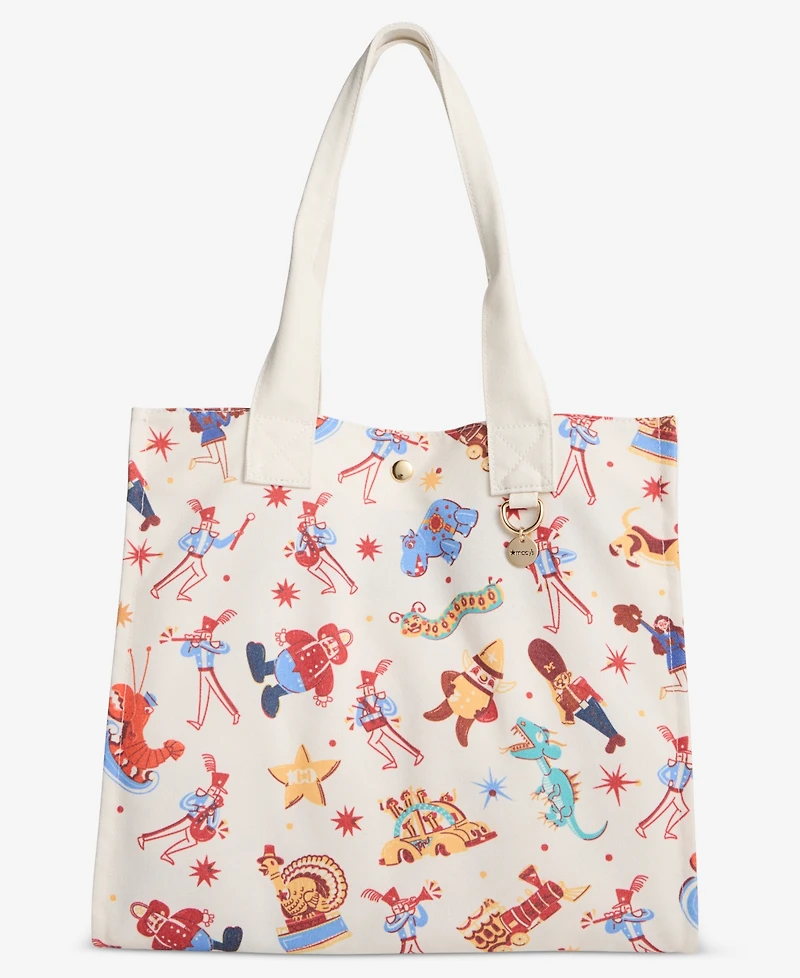 Macy's 100th Thanksgiving Day Parade 2026 Character-Print Canvas Tote Bag, Macy's Exclusive