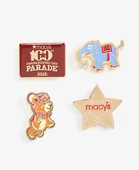 Macy's 100th Thanksgiving Day Parade 2026 Billie Brightpaw Bear 4-Pc. Pin Set, Macy's Exclusive