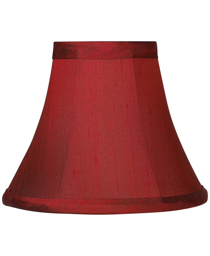 Springcrest Set of 8 Bell Lamp Shades Faux Silk High Candelabra Clip-On Fitting