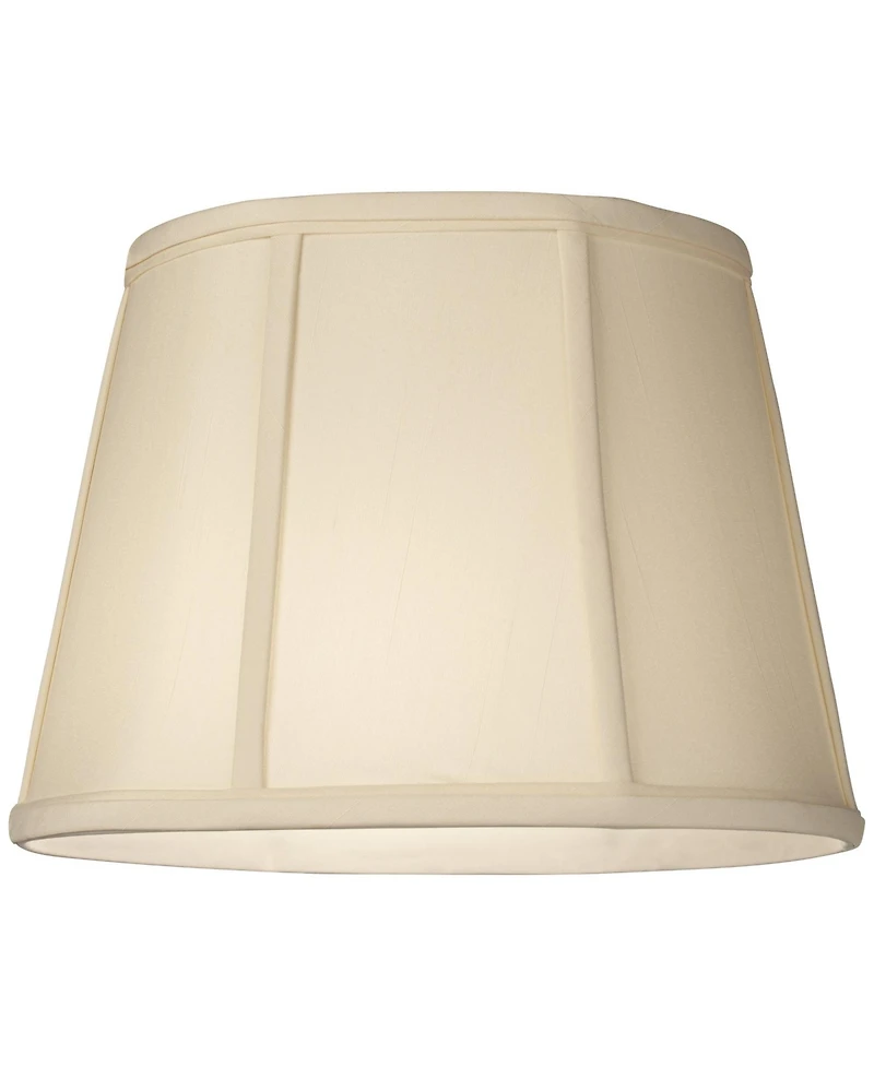 Springcrest Set of 2 Oval Lamp Shades Small 9" Wide x 6.5" Deep at Top 12" Wide x 8" Deep at Bottom 9" High Spider Harp Finial