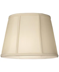 Springcrest Set of 2 Oval Lamp Shades Small 9" Wide x 6.5" Deep at Top 12" Wide x 8" Deep at Bottom 9" High Spider Harp Finial