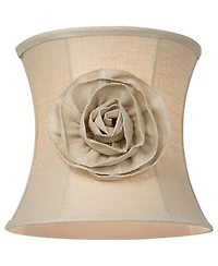 Springcrest Set of 2 Drum Lamp Shades Almond Flower High Spider Replacement Harp Finial Fitting