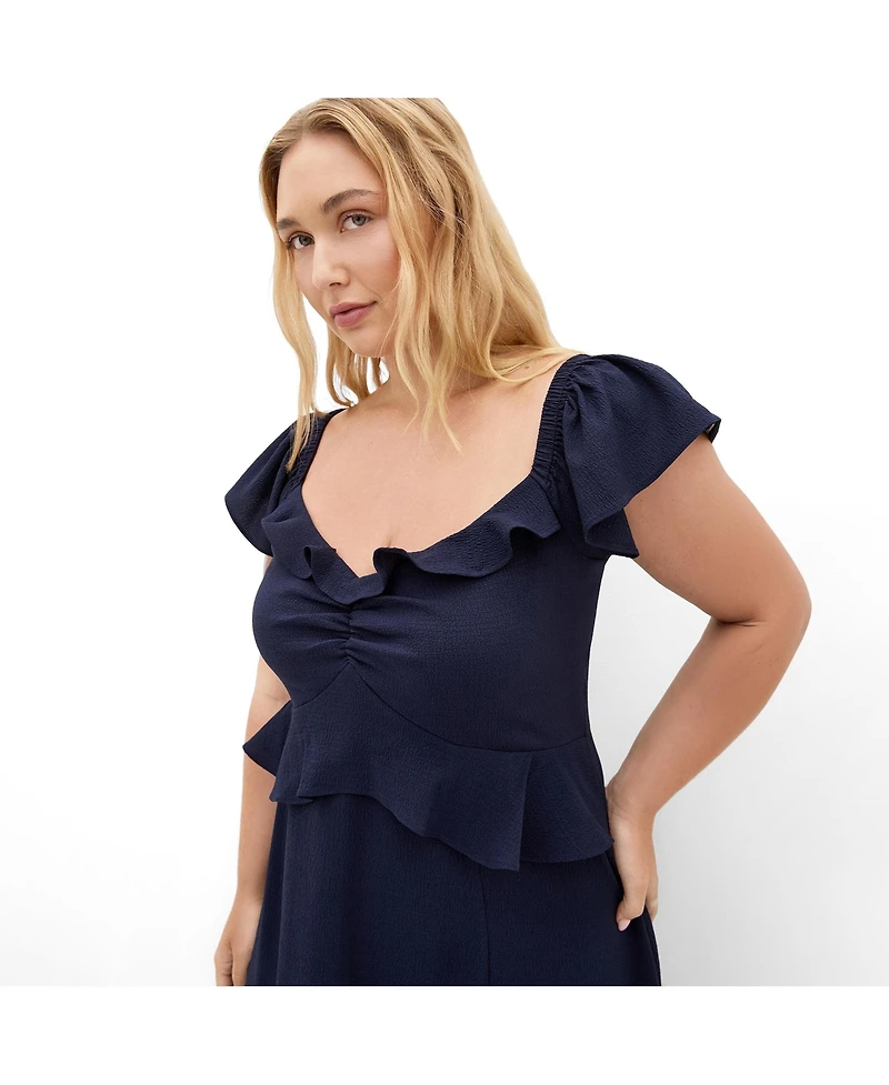 City Chic Women's Fee Frill Maxi Dress