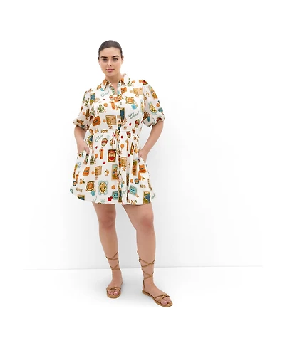 City Chic Women's Amore Print Mini Dress
