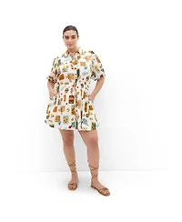 City Chic Women's Amore Print Mini Dress