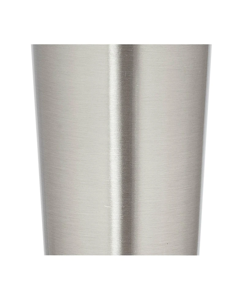 360 Lighting Deco Modern Accent Table Lamps 17" High Set of 2 Brushed Steel Touch On Glass Dome Shade for Bedroom Bedside Nightstand Office