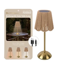Bell + Howell Rechargeable Solar String Design Portable Indoor Outdoor Led Dimmable Modes Table Lamp