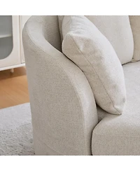 Streamdale Furniture 73.82" Modern Luxury Curved Chenille Sofa, Extra-Deep Seat