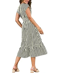 Cupshe Women's Sunset Cruise Striped Midi Beach Dress