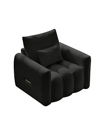 Streamdale Furniture Modern Teddy Fabric Sofa with Pillow for Living Room and Bedroom