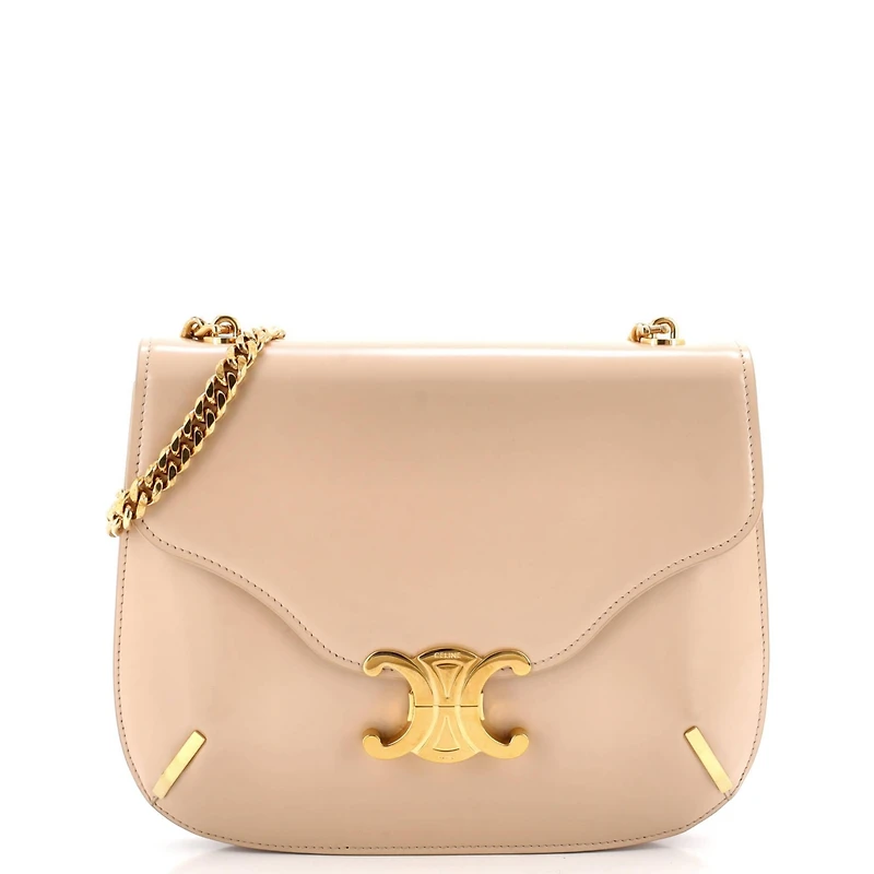 Pre-Owned Celine Small Besace Triomphe Shoulder Bag Smooth Calfskin