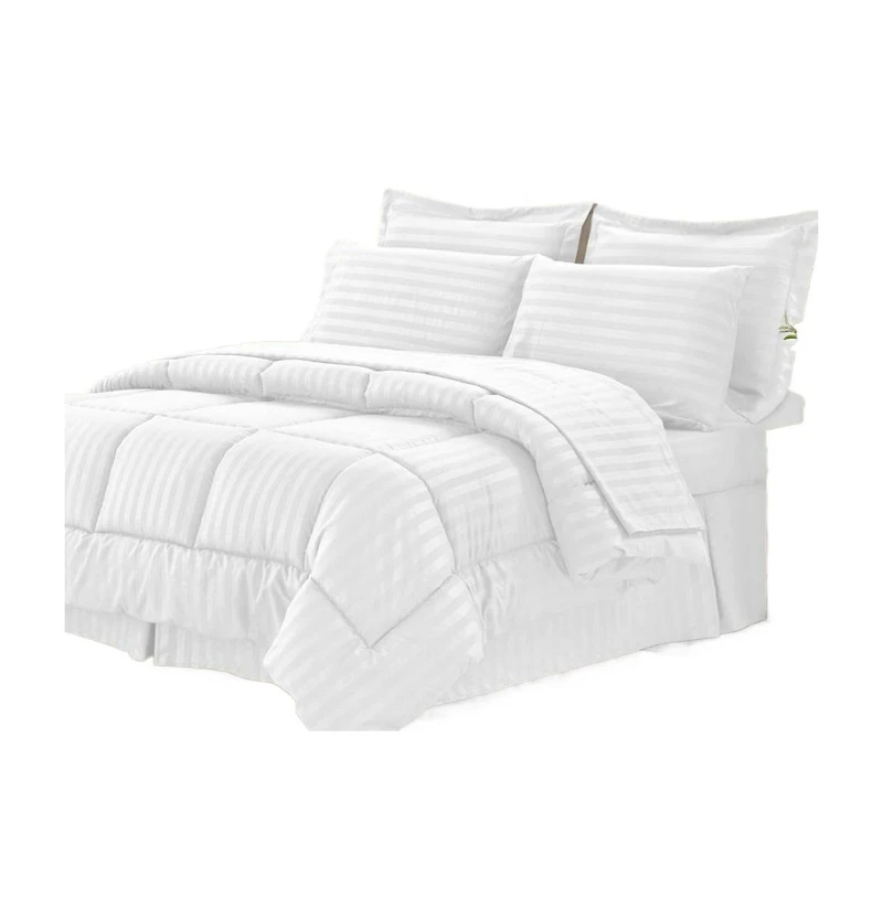 GoodGram 8 piece Hotel Down Alternative Bed in a Bag Comforter Set