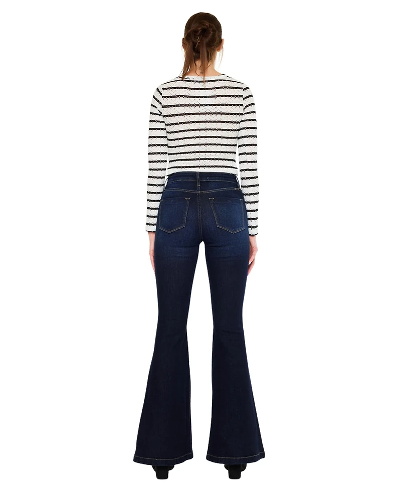 KanCan Women's Roel High Rise Super Flare Jeans