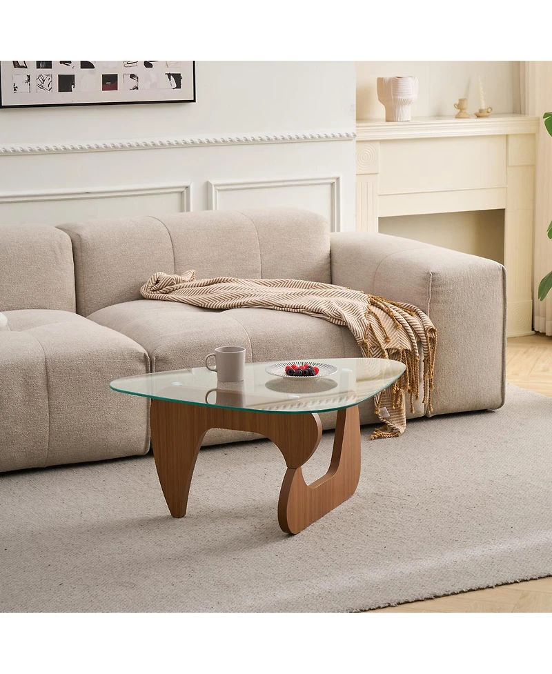 Streamdale Furniture Mid-Century Modern Wood Coffee Table for Living Room