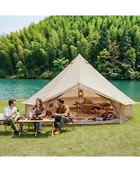 Streamdale Furniture 16.4Feet 4-Season Waterproof Bell Tent with Stove Jack for Glamping