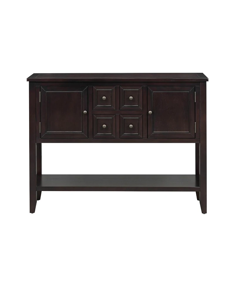 Streamdale Furniture Cambridge Series Vintage Console Table with 4 Drawers and Shelf
