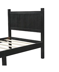 Streamdale Furniture Flat Panel Platform Bed with Headboard and Footboard