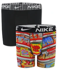 Nike Boys' 8-20 Printed Long Boxer Briefs, 2-Pack