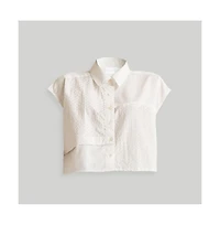 Reistor Women's Embroidered Panel Crop Top