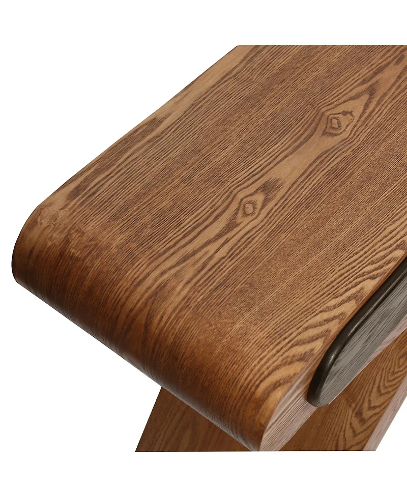 Streamdale Furniture Ashwood Veneered Cross-Leg Console Table with Two Drawers