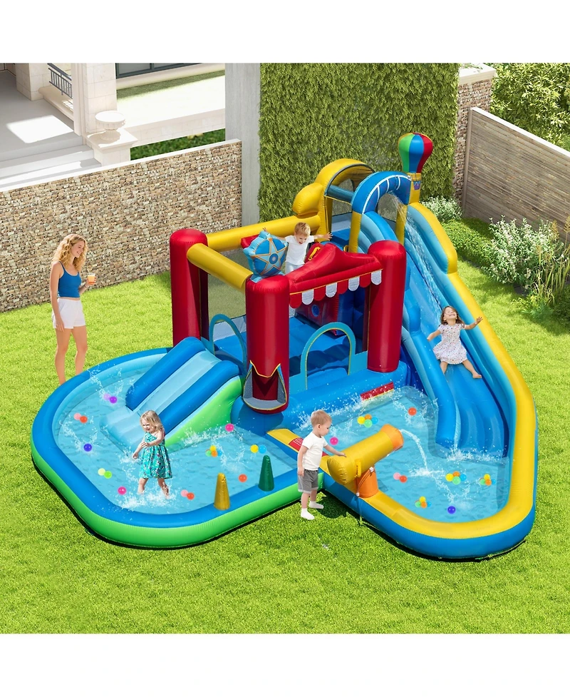 Slickblue Kids Inflatable Water Park Bounce House with Slide Combo