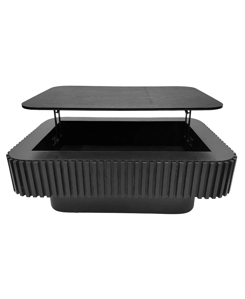 Streamdale Furniture 38.6'' Fluted Lift-Top Coffee Table with Storage
