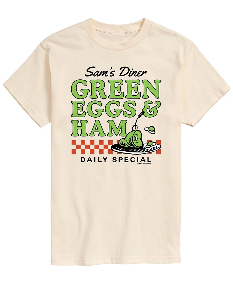 Airwaves Men's Dr. Seuss Green Eggs Ham Diner Short-Sleeve Graphic T-Shirt