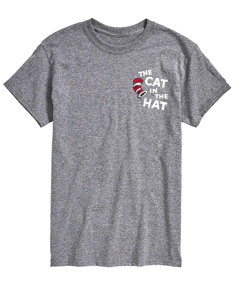 Airwaves Men's Dr. Seuss Cat The Hat Illustration Short-Sleeve Graphic T-Shirt