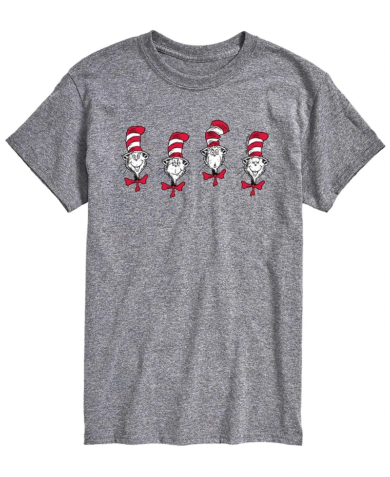 Airwaves Men's Dr. Seuss Cat The Hat Heads Short-Sleeve Graphic T-Shirt
