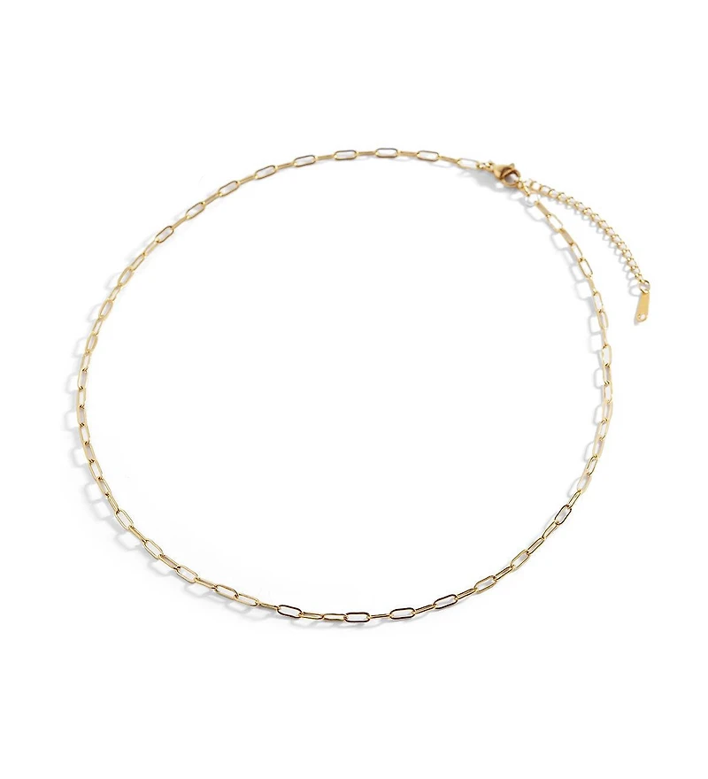 Mint & Lily Thin Paperclip Necklace