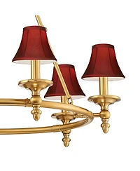 Stiffel Hartley 28 Inch Wide 6-Light Chandelier with Shades