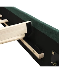 Streamdale Furniture Upholstered Platform Bed with Curved Headboard