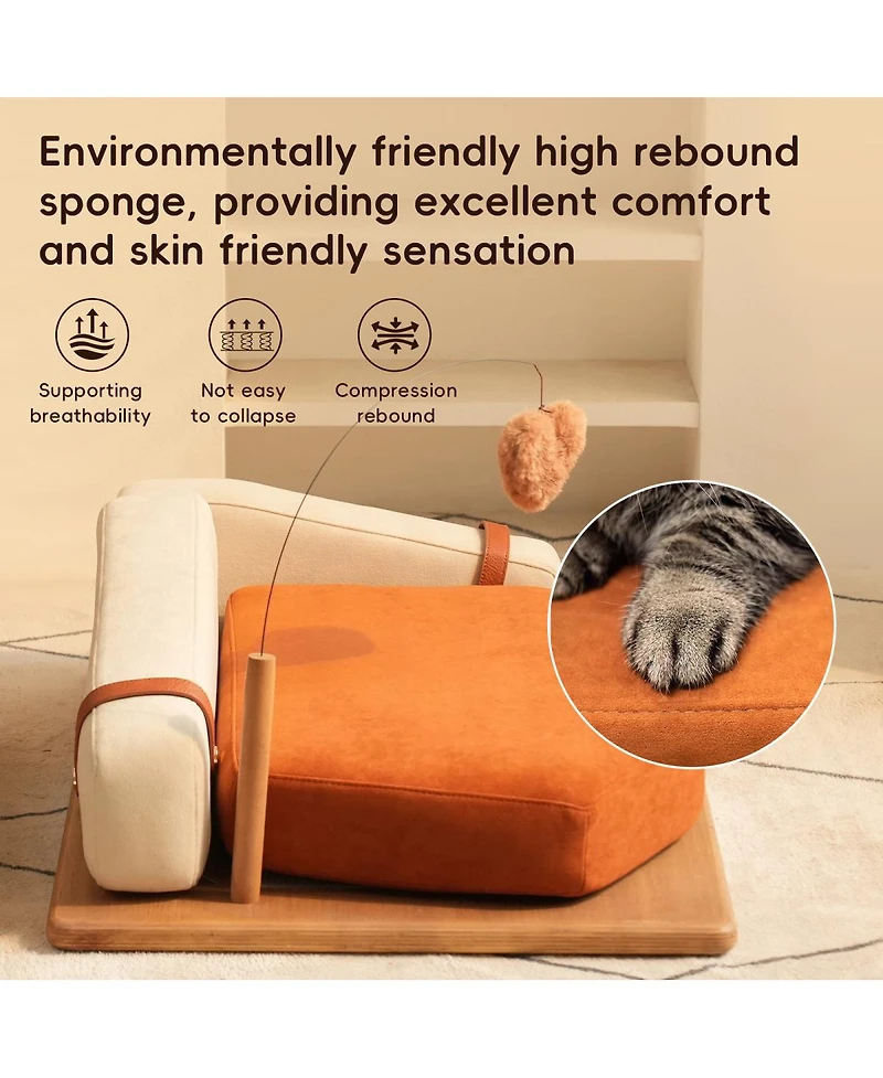 Streamdale Furniture Wooden Pet Bed for Cats and Dogs, Scratch-Resistant, Medium to Large